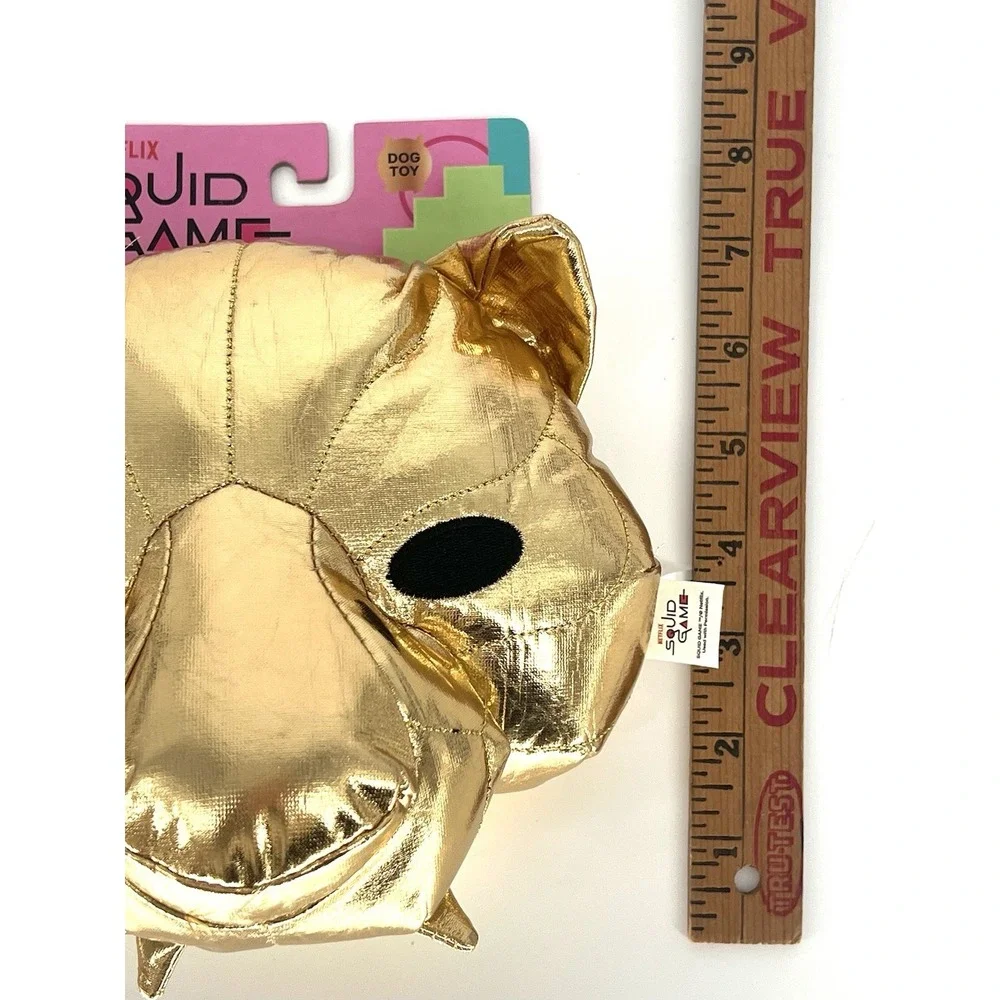 Squid Game Netflix VIP Dog Toy Gold Mask Plush Toy with Squeaker NEW